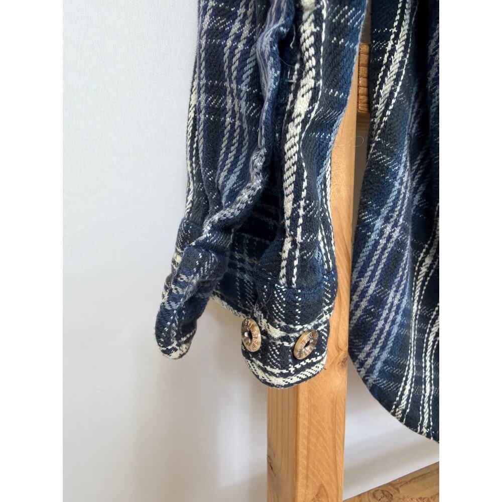 Field & Stream Blue White Plaid Button Up Flannel Cotton Long Sleeve Shirt M - Picture 7 of 8